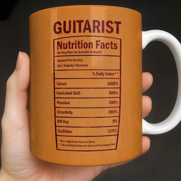 Guitar Player Acoustic Instrument Design - Personalized Custom Coffee Mug - HOB062_MG