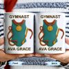 Gymnast, Leotard, Medal, and Ribbon - Personalized Custom Coffee Mug - GRAD300_MG Gymnast, Leotard, Medal, and Ribbon - Personalized Custom Coffee Mug - GRAD300_MG