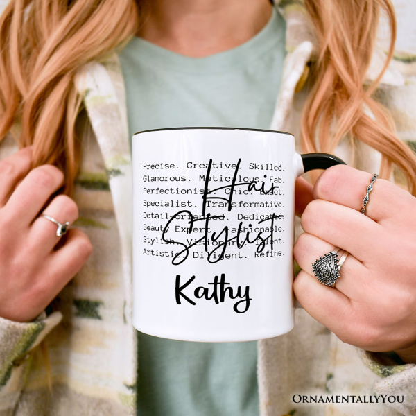 Hair Stylist Definition Personalized Mug, Beauty Salon Appreciation Words Gift with Custom Name Hair Stylist Definition Personalized Mug, Beauty Salon Appreciation Words Gift with Custom Name