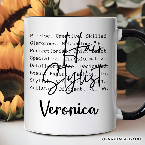 Hair Stylist Definition Personalized Mug, Beauty Salon Appreciation Words Gift with Custom Name Hair Stylist Definition Personalized Mug, Beauty Salon Appreciation Words Gift with Custom Name