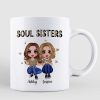 Half Leopard Doll Besties Sisters Siblings Trouble Together Personalized Mug