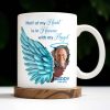 Half Of My Heart In Heaven With My Angel Wings - Personalized Custom Coffee Mug - HME244_MG Half Of My Heart In Heaven With My Angel Wings - Personalized Custom Coffee Mug - HME244_MG