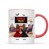 Halloween Besties Sisters Watching Horror Movie Personalized Mug