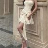 Halter Bow Front Tie A-line Mini Dress Halter Bow Front Tie A-line Mini Dress