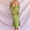 Halter Off Shoulder Long Sleeve Midi Dresses Halter Off Shoulder Long Sleeve Midi Dresses