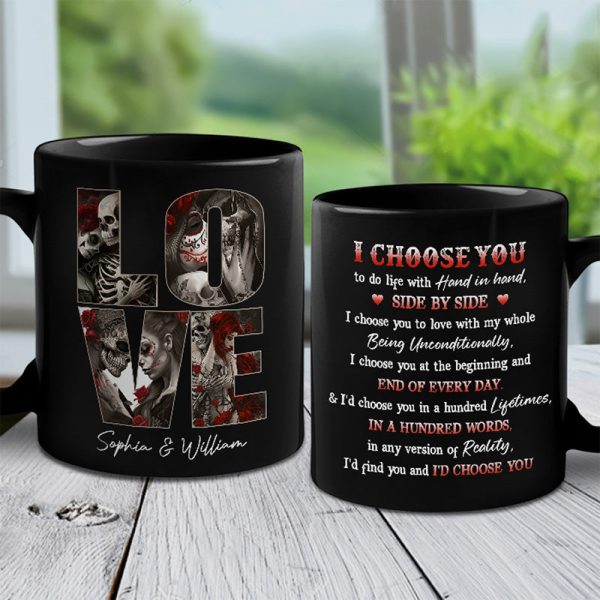 Hand In Hand Side By Side - Couple Personalized Custom Black Mug - Gift For Husband Wife, Anniversary Hand In Hand Side By Side - Couple Personalized Custom Black Mug - Gift For Husband Wife, Anniversary