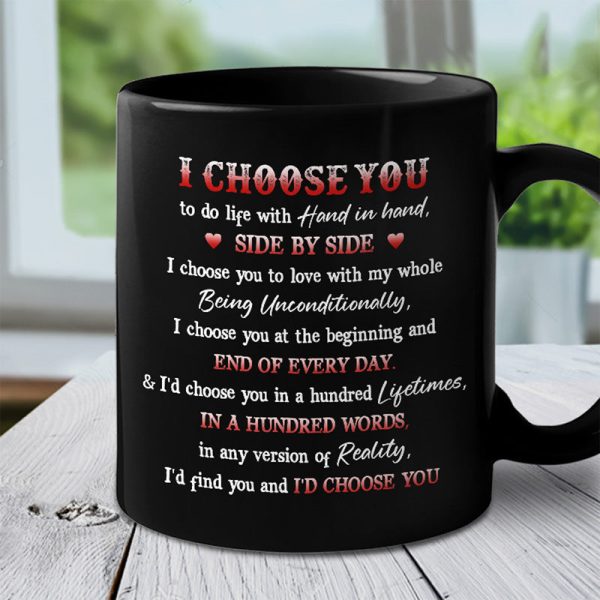 Hand In Hand Side By Side - Couple Personalized Custom Black Mug - Gift For Husband Wife, Anniversary Hand In Hand Side By Side - Couple Personalized Custom Black Mug - Gift For Husband Wife, Anniversary