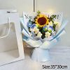 Hand-Woven Rose Flower Bouquet Artificial Flowers for Birthday and Valentine's Day