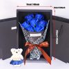 Handmade 7-Rose Soap Bouquet with Little Bear Gift Box for Valentine’s Day and Special Occasions