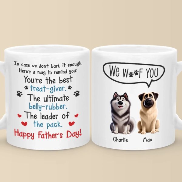 Happiness Has Four Paws - Dog Personalized Custom Mug - Father's Day, Gift For Pet Owners, Pet Lovers Happiness Has Four Paws - Dog Personalized Custom Mug - Father's Day, Gift For Pet Owners, Pet Lovers