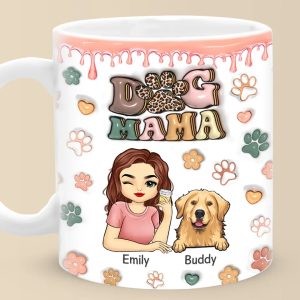 Happiness Is Being Chosen By A Pet - Dog & Cat Personalized Custom 3D Inflated Effect Printed Mug - Christmas Gift For Pet Owners, Pet Lovers