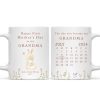 Happy 1st Mother's Day As My Grandma Nana Mommy Calendar Keepsake Personalized Mug