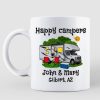 Happy Campers Campsite Personalized Mug Happy Campers Campsite Personalized Mug