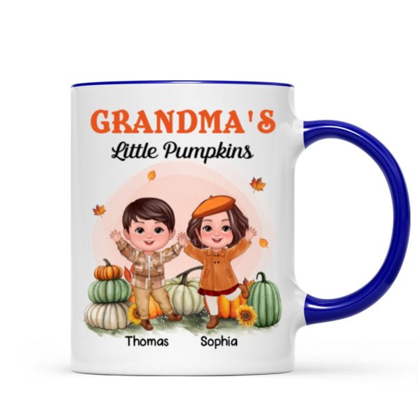 Happy Doll Kids Grandma Mom Fall Season Personalized Mug