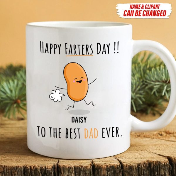 Happy Farter's Day To The Best Dad Ever Family Coffee Mug, HN590 Happy Farter's Day To The Best Dad Ever Family Coffee Mug, HN590