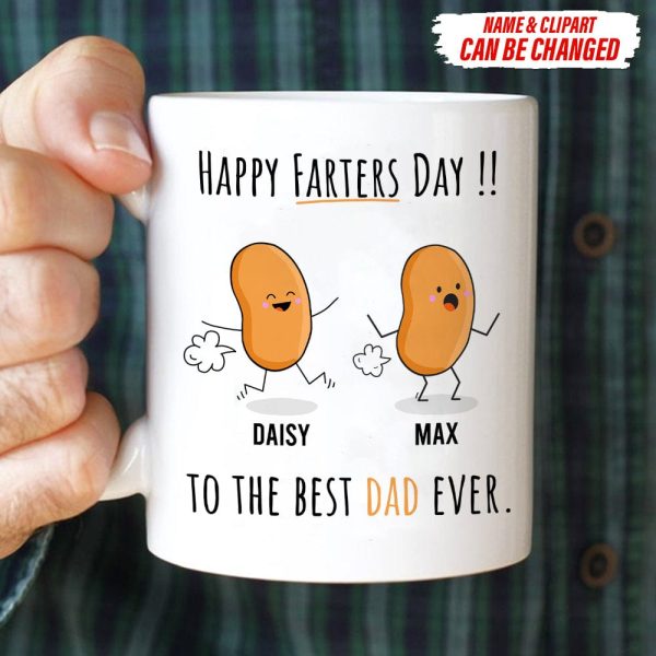 Happy Farter's Day To The Best Dad Ever Family Coffee Mug, HN590 Happy Farter's Day To The Best Dad Ever Family Coffee Mug, HN590