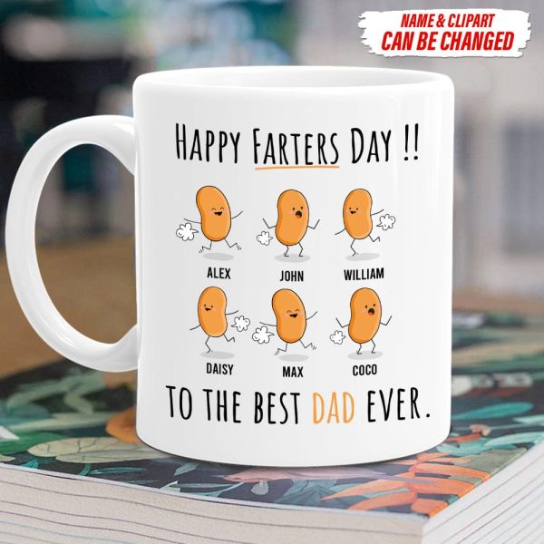 Happy Farter's Day To The Best Dad Ever Family Coffee Mug, HN590 Happy Farter's Day To The Best Dad Ever Family Coffee Mug, HN590