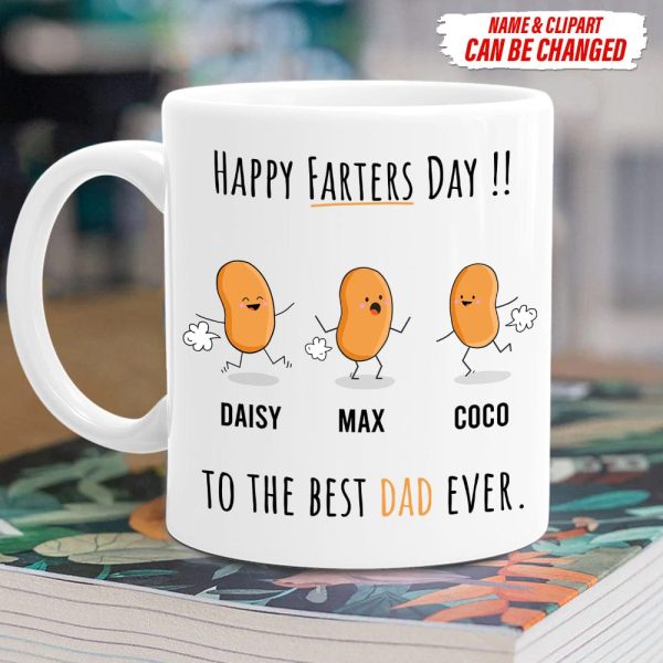Happy Farter's Day To The Best Dad Ever Family Coffee Mug, HN590 Happy Farter's Day To The Best Dad Ever Family Coffee Mug, HN590