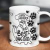 Happy Father Day To The Best Dog Dad Personalized 3D Inflated Printed Mug