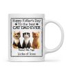 Happy Father's Day Best Cat Dad Cartoon Funny Style Cats Personalized Mug