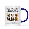 Happy Father's Day Best Cat Dad Cartoon Funny Style Cats Personalized Mug