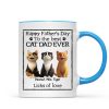 Happy Father's Day Best Cat Dad Cartoon Funny Style Cats Personalized Mug
