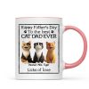 Happy Father's Day Best Cat Dad Cartoon Funny Style Cats Personalized Mug