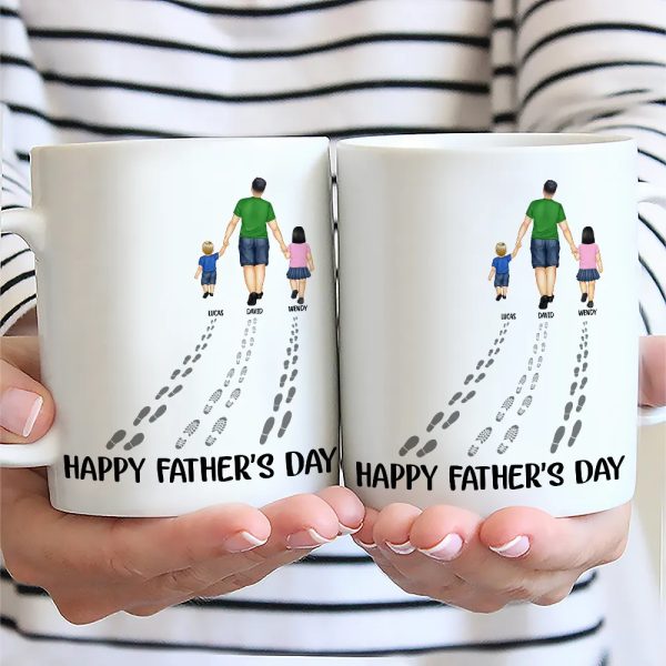 Happy Father's Day Best Dad Ever - Personalized Mug Happy Father's Day Best Dad Ever - Personalized Mug