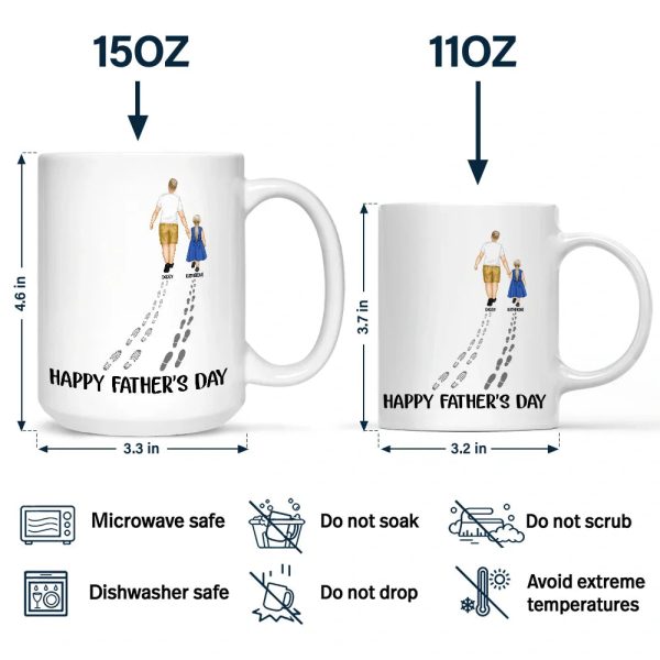 Happy Father's Day Best Dad Ever - Personalized Mug Happy Father's Day Best Dad Ever - Personalized Mug