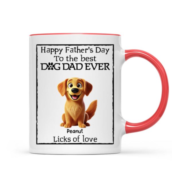 Happy Father's Day Best Dog Dad Cartoon Funny Style Dogs Personalized Mug