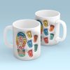 Happy Father's Day Dad Footprints Personalized 3D Inflated Printed Mug Happy Father's Day Dad Footprints Personalized 3D Inflated Printed Mug