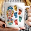 Happy Father's Day Dad Footprints Personalized 3D Inflated Printed Mug Happy Father's Day Dad Footprints Personalized 3D Inflated Printed Mug