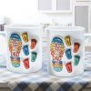 Happy Father's Day Dad Footprints Personalized 3D Inflated Printed Mug Happy Father's Day Dad Footprints Personalized 3D Inflated Printed Mug