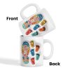 Happy Father's Day Dad Footprints Personalized 3D Inflated Printed Mug Happy Father's Day Dad Footprints Personalized 3D Inflated Printed Mug