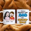 Happy Father's Day Dad You Freakin' Rule!, Personalized White Mug, Gift For Dad, Father's Day Gift Happy Father's Day Dad You Freakin' Rule!, Personalized White Mug, Gift For Dad, Father's Day Gift