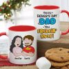 Happy Father's Day Dad You Freakin' Rule!, Personalized White Mug, Gift For Dad, Father's Day Gift Happy Father's Day Dad You Freakin' Rule!, Personalized White Mug, Gift For Dad, Father's Day Gift