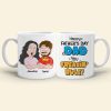 Happy Father's Day Dad You Freakin' Rule!, Personalized White Mug, Gift For Dad, Father's Day Gift Happy Father's Day Dad You Freakin' Rule!, Personalized White Mug, Gift For Dad, Father's Day Gift