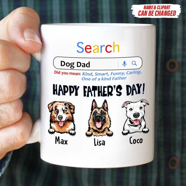 Happy Father's Day Dog Dad Search Dog Coffee Mug K228 HN590 Happy Father's Day Dog Dad Search Dog Coffee Mug K228 HN590