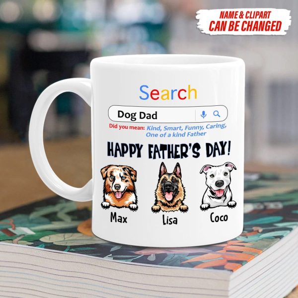 Happy Father's Day Dog Dad Search Dog Coffee Mug K228 HN590 Happy Father's Day Dog Dad Search Dog Coffee Mug K228 HN590