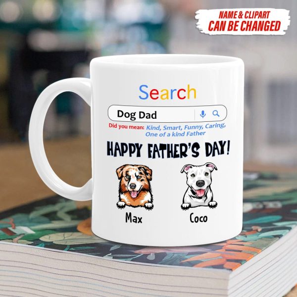 Happy Father's Day Dog Dad Search Dog Coffee Mug K228 HN590 Happy Father's Day Dog Dad Search Dog Coffee Mug K228 HN590