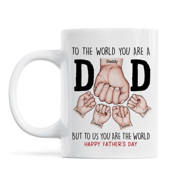 Happy Father's Day Fist Bump Personalized Mug