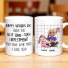 Happy Father's Day From The Best Long-Term Investment, Graph, Baby and Father - Personalized Custom Coffee Mug - DAD196_MG Happy Father's Day From The Best Long-Term Investment, Graph, Baby and Father - Personalized Custom Coffee Mug - DAD196_MG
