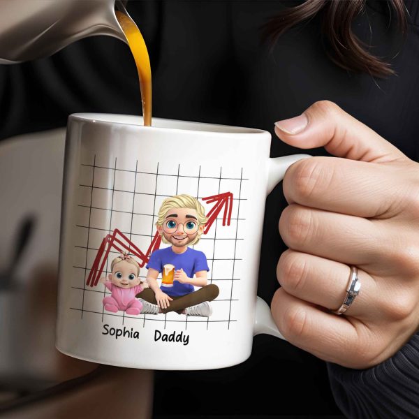 Happy Father's Day From The Best Long-Term Investment, Graph, Baby and Father - Personalized Custom Coffee Mug - DAD196_MG Happy Father's Day From The Best Long-Term Investment, Graph, Baby and Father - Personalized Custom Coffee Mug - DAD196_MG