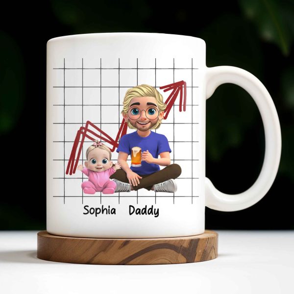Happy Father's Day From The Best Long-Term Investment, Graph, Baby and Father - Personalized Custom Coffee Mug - DAD196_MG Happy Father's Day From The Best Long-Term Investment, Graph, Baby and Father - Personalized Custom Coffee Mug - DAD196_MG