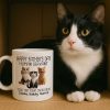 Happy Father's Day Human Servant Cartoon Funny Cats Personalized Mug, Gift For Cat Dad Happy Father's Day Human Servant Cartoon Funny Cats Personalized Mug, Gift For Cat Dad