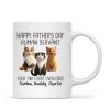 Happy Father's Day Human Servant Cartoon Funny Cats Personalized Mug, Gift For Cat Dad Happy Father's Day Human Servant Cartoon Funny Cats Personalized Mug, Gift For Cat Dad