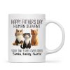 Happy Father's Day Human Servant Cartoon Funny Cats Personalized Mug, Gift For Cat Dad Happy Father's Day Human Servant Cartoon Funny Cats Personalized Mug, Gift For Cat Dad