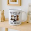 Happy Father's Day Human Servant Cartoon Funny Cats Personalized Mug, Gift For Cat Dad Happy Father's Day Human Servant Cartoon Funny Cats Personalized Mug, Gift For Cat Dad