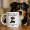 Happy Father's Day Human Servant Cartoon Funny Dogs Personalized Mug, Gift For Dog Dad