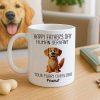 Happy Father's Day Human Servant Cartoon Funny Dogs Personalized Mug, Gift For Dog Dad